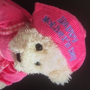 Corduroy dress gift teddy bear